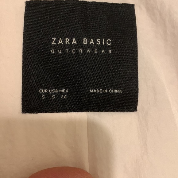 Zara White shaggy pea coat - Picture 4 of 4